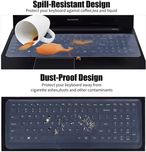 Cod. 743 Mica protectora de Teclado de 15.6&quot;/impermeable /silicona/Ultrafino