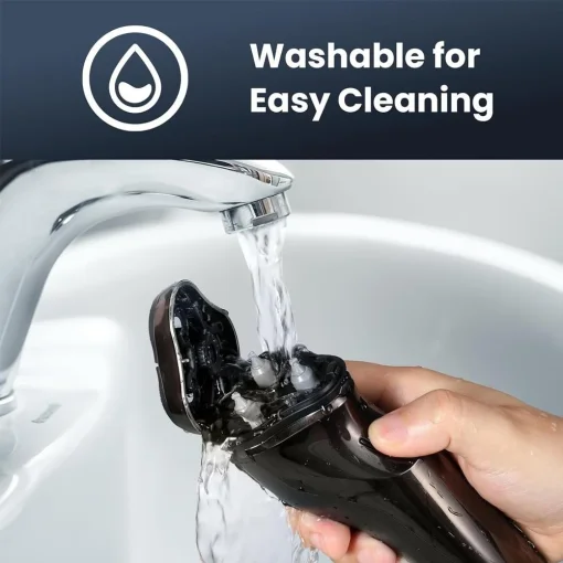 Cod. 1041 Afeitadora Portátil Hyundai PHT-101 / 5w / 4D / Led Display / Bat. 600 MAH / Usb-C / Carga 1.5H / Uso 120 Min / 8500RPM / Negro