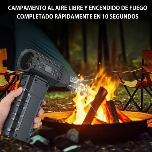 Cod. 1187 Mini Sopladora Recargable 126W / Boquillas intercambiables / Luz-LED / Bat. (3000mAh)
