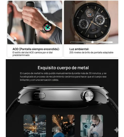 Cod. 1199 SmartWatch Mibro Lite 3 Pro (Green) / GPS / AMOLED UHD 1.32" 60FPS / LLamadas BT V5.3 / Monitoreo de Salud 24/7: (ritmo card&iacute;aco, SpO2, estr&eacute;s y sue&ntilde;o) / Resistente al agua hasta 50 m (5ATM) / Bat. 350mAh (14 d&iacute;as) / 150+ modos deportivos