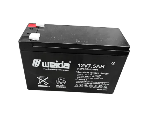 Cod. 054 Batería de plomo sellada Weida 12V 7.5Ah / 20Hr