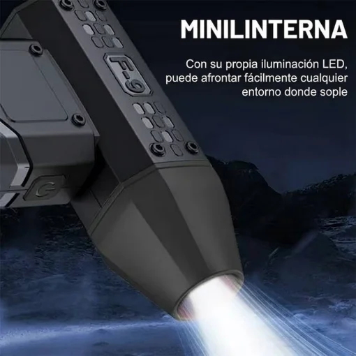 Cod. 1187 Mini Sopladora Recargable 126W / Boquillas intercambiables / Luz-LED / Bat. (3000mAh)