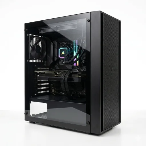 Cod. 404 Case Gaming MARVO Tazos 130 (CA-123/Negro) / Panel frontal Mesh / Tapa lateral vidrio templado / admite: VGA 335mm &amp; soporta hasta 8 fans / USB3.0 + 2*USB2.0 / Audio HD