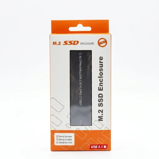 Cod. 042 Capsula P/SSD M.2 Dual (NVMe y M.2 SATA) / 10Gbps / USB 3.2 Gen2 / Compatible: Windows, MacOS, Linux / aluminio