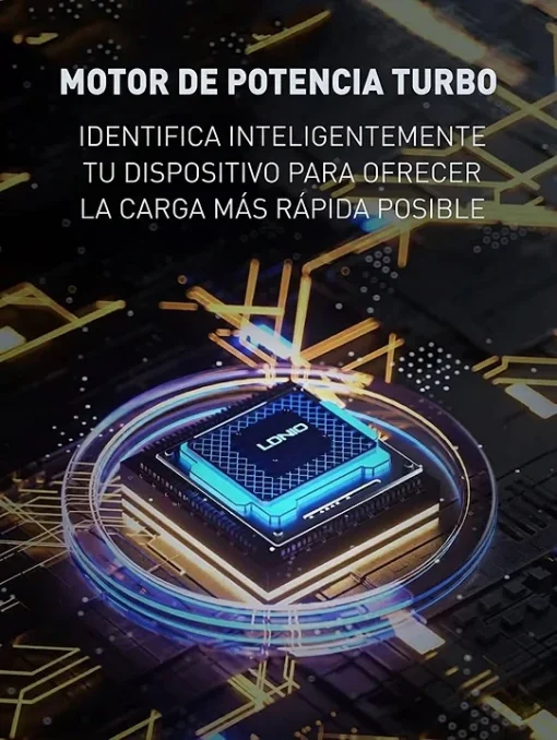 Cod. 279 Cargador P/Auto LDNIO C510Q 38W (Carga r&aacute;pida) / 2*Puertos PD + QC 3.0 ( USB-C+USB-A) / Incl. Cable USB-C, 1 m