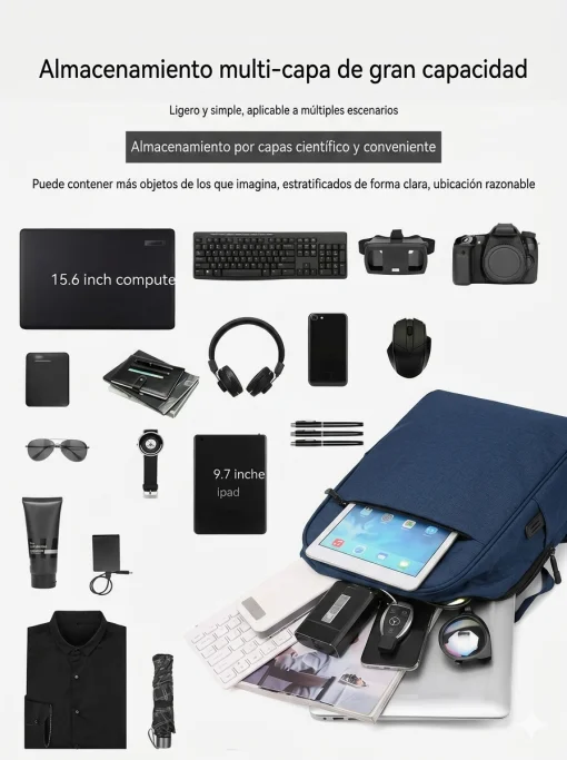 Cod. 114 Kit 3en1 Backpack LS206 (Mochila + Lonchera + Cartuchera) / P/*Laptop 15.6" / Varios compartimentos / Nailon y Poli&eacute;ster