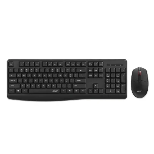 Cod. 298 Kit 2en1 ACER Wireless OCC309 BK / Teclado Espa&ntilde;ol + Mouse &oacute;ptico 1600DPI, 4 botones / 2.4GHz / F. Multimedia / Ergon&oacute;mico
