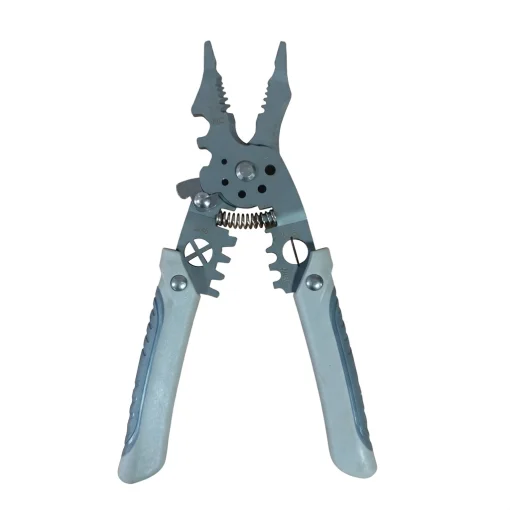 Cod. 1159 Alicate/Cortador de Cable TN-PL 8 en 1 / Pelador engarza / Tira ajusta tornillos / Mango de goma / Aleaci&oacute;n de Acero