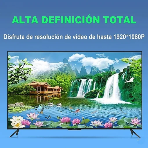 Cod. 480 Adaptador VGA a HDMI Full HD (1080p) con Audio 3.5mm. / Plug &amp; Play
