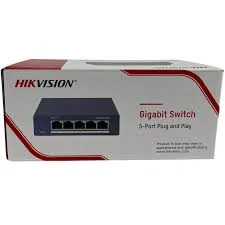 Cod. 135 Switch Gigabit HIKVISION DS-3E0505-O / 5 puertos RJ45 1000Mbps / Conmutación 10 Gbps / Carcasa metálica / Plug &amp; play