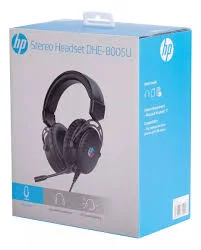 Cod. H:115 Headphone Stereo HP DHE-8005 / iluminaci&oacute;n LED / Mic. flexible / control vol. / Interfaz: 1*jack 3.5mm+USB(LuzLED) / Cable 2.1 m