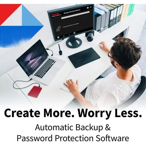 Cod. X:440 Disco Duro Externo TOSHIBA Canvio Advance 1TB -Rojo / 2.5" / USB 3.2 Gen1 / Software de copia de seguridad autom&aacute;tica / Protecci&oacute;n con contrase&ntilde;a