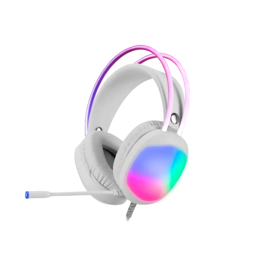 Cod. M:101 Headphone MARVO HG8959 / Iluminación RGB translúcidos en diadema y bocinas / Micrófono omnidireccional / Control de Volumen / 2*jack 3.5mm + USB(LuzLED) / Cable 2.10 m