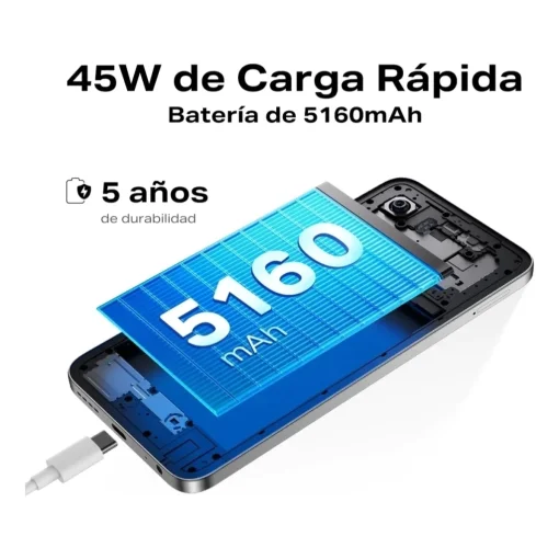 Cod. 307 Infinix HOT 60i / 6.7" HD+ 120Hz / Ram 4GB (8GB exten.) / 256GB Alm. / Helio G81 / Android 15 / Cam. 50MP + 8MP Frontal / NFC / Bat. 5160mAh, 45W / Soul Eye Purple