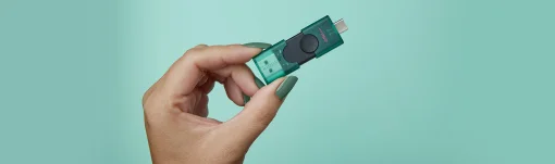 Cod. 260 Flash Memory Kingston DataTraveler&reg; Duo 128GB / USB-A y USB-C (3.2 Gen1) / dise&ntilde;o de tap&oacute;n deslizante