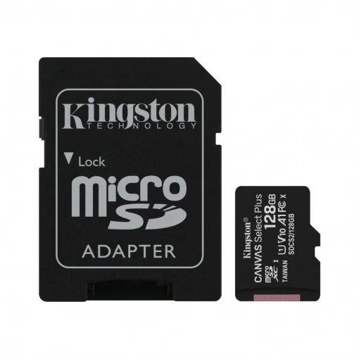 Cod. 298 Micro SD Kingston Canvas Select Plus SDCS2 / 128GB / 2en1 / 100MB/s