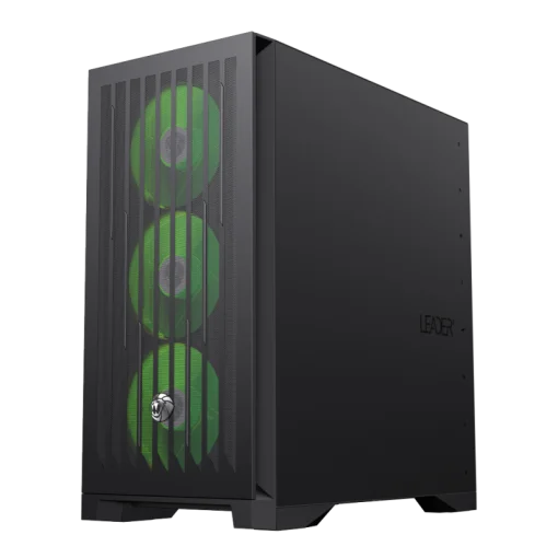 Cod. 392 Leader 2 BK / E-ATX, ATX, M-ATX, ITX / 2*USB3.1, 1*USB-C, 1*Audio Combinado / LAT. VIDRIO TEMPL. FRONTAL MALLA METAL CONTROLADOR ARGB PWM AURA Sync/ 1*FAN RGB post (ya incluido), 3* FAN RGB FRONT (ya incluidos), 2* FAN Inferior (opcionales).