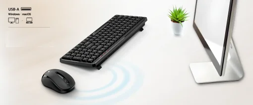 Cod. 287 Kit Genius Wireless LUXEMATE Q8100 Teclado + Mouse óptico 1200DPI, Compacto / 2.4GHz / AI Copilot / 12 teclas FN P/acceso rápido (Oficina y multimedia) / Español 