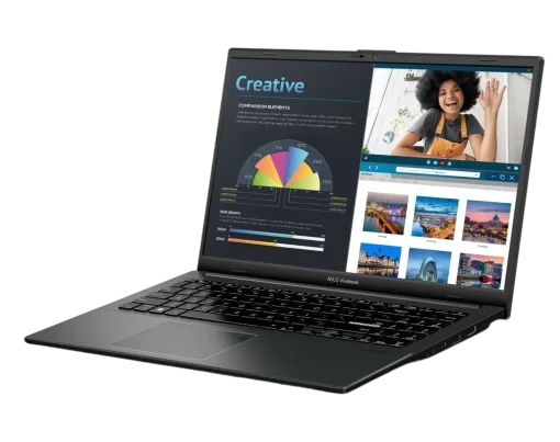 Cod. 1795 ASUS VivoBook Go 15 (E1504F) / AMD&reg; Ryzen&trade; 3&nbsp;7320U / 8 GB LPDDR5 / 512GB NVMe&trade; SSD / 15.6" FHD / Sin Sistema (OS) / Wi-Fi 6E&amp; BT 5.3 / Lector de Huellas / Teclado Espa&ntilde;ol alfanum&eacute;rico / Mixed Black / incl. Mouse&nbsp;Asus