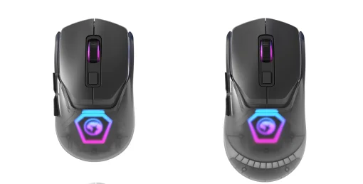 Cod. 220 Mouse MARVO Fit Pro G1W GY Gris / Trimodal (Inalámbrico 2.4G + Bluetooth + cableado) / 19000DPI / Sensor Pixart® PMW-3370 / Interruptores mecánicos Omron® / True RGB-16,8 millones de colores personalizado / 7 botones / batería 600mAh