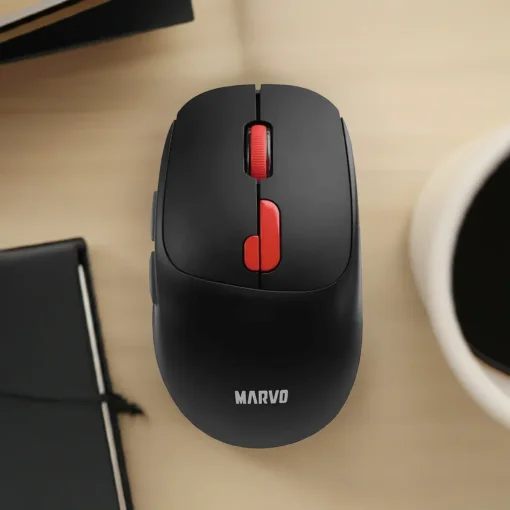 Cod. GM:271 Mouse MARVO Wireless M809W BK / Dual Inal&aacute;mbrico 2.4G + Bluetooth 5.2 / 1600DPI / Alta precisi&oacute;n / ergon&oacute;mico / 6 botones / bater&iacute;a 500mAh