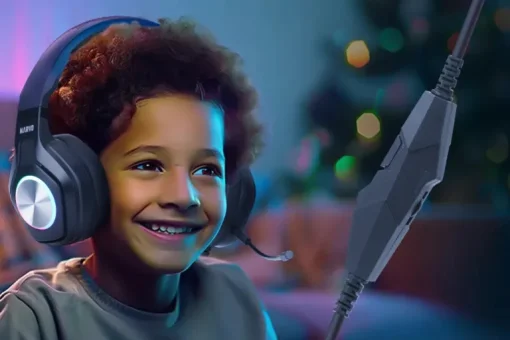 Cod. 124 Headphone MARVO Pulz 80 (HG9084) / 50mm (est&eacute;reo potente) / Luces RGB / Mic. omnidireccional extra&iacute;ble / Multiplataforma 1*jack 3.5mm + adaptador a 2 jack + USB(LuzLED) / Compatible: PS4, PS5, Xbox One, PC, Android, macOS e iOS