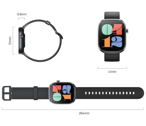 Cod. 1066 SmartWatch Mibro C4 / LLamadas BT 5.3 / Pantalla HD 2.01" / Esferas de reloj personalizadas / 100 modos deportivos / Monitoreo de salud / 2ATM resistente al agua