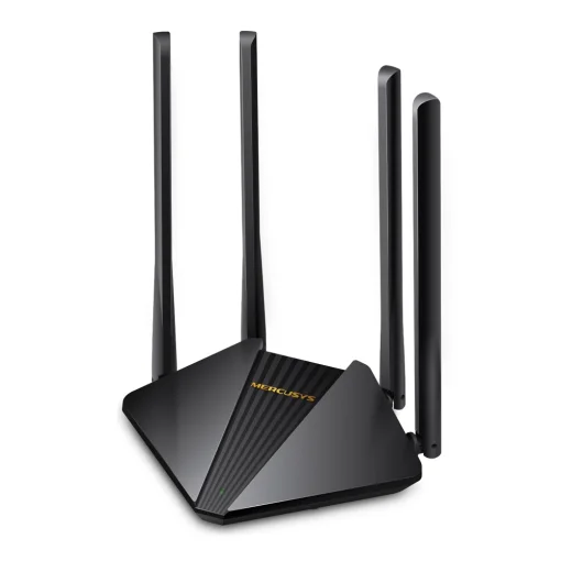 Cod. 142 Router Wireless MERCUSYS MR30G / Banda Dual AC1200 / 1.2 Gbps / 2*P/LAN Gigabit, 1* P/WAN Gigabit / (5 dBi) 4*Antenas Beamforming / MU-MIMO 2x2 / Conex. hasta 64 dispositivos    Marca	MERCUSYS Modelo	MR30G Descripción General	 WiFi Gigabit AC1200