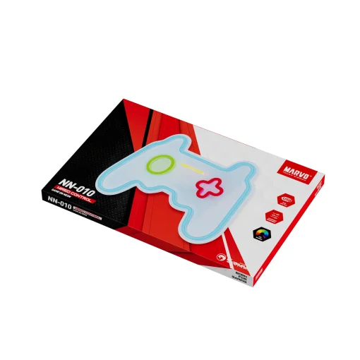 Cod. 1136  Letrero LED de Ne&oacute;n MARVO NN-010 XEN&Oacute;N 20G / Forma control de juegos / Brillo ajustable con control en cable / USB 5V 2 m / Dim. 41*28*3 cm