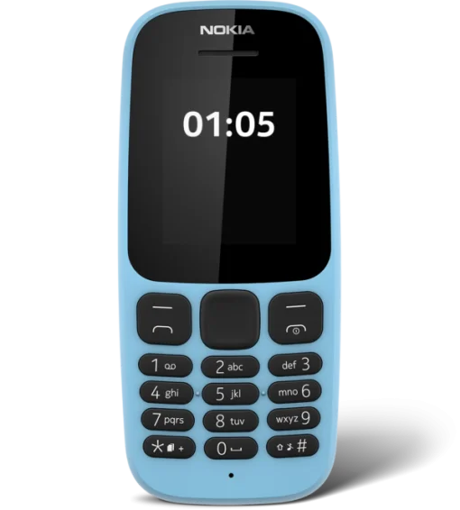 Cod. 322 NOKIA 106 Dual SIM 2G (TA-1114) / 1.8" Display / Bat. larga duraci&oacute;n (15.7H conversaci&oacute;n) / Alm. 2000 contactos / LED touch, Radio FM, juegos integrados / Light Blue