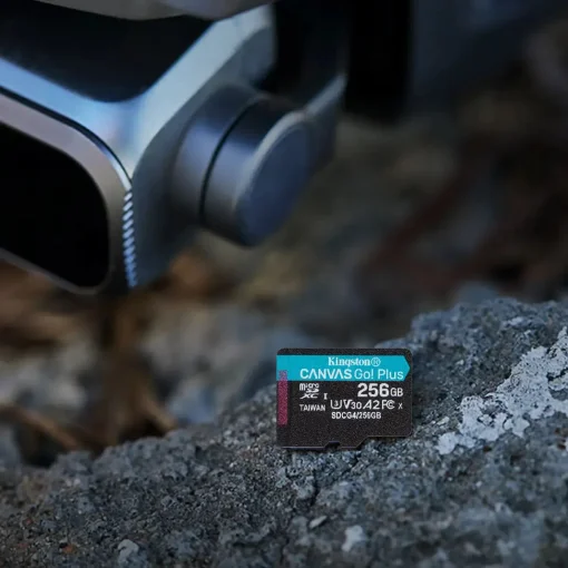 Cod. 318 Micro SD Kingston Canvas Go! Plus SDCG4 - 256GB / Clase10, UHS-I, U3, V30, A2 / 2en1 / 200MB/s / P/Gaming en m&oacute;viles, Drones,&nbsp;Grabaciones 4K UHD y dispositivos Android&trade;