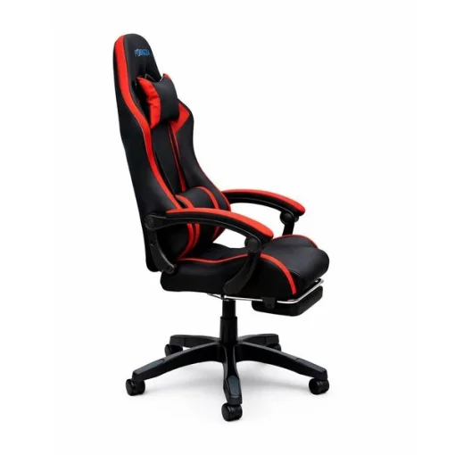 Cod. 1205 Silla Gamer Potenzza Black/Red / Almohada cabeza y zona lumbar / reclinable 120&ordm; / Rotaci&oacute;n 360&deg; / Reposapi&eacute;s retr&aacute;ctil
