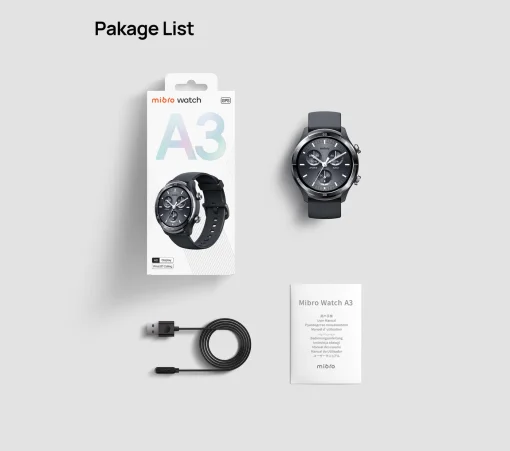 Cod. 1065 SmartWatch Mibro A3 / GPS / LLamadas BT 5.3 / Pantalla HD 1.39&quot; 60 FPS reales / 100 modos deportivos / Monitoreo de salud / 2ATM resistente al agua / Material aleación Aluminio