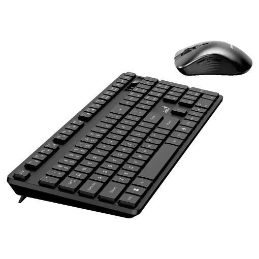 Cod. 288 Kit Genius Wireless KM-8216S, Teclado + Mouse óptico 6 bot. 1600DPI / 2.4GHz / Silencioso / AI Copilot / 12 teclas de función (8 audio, 4 Internet) / Español / Black