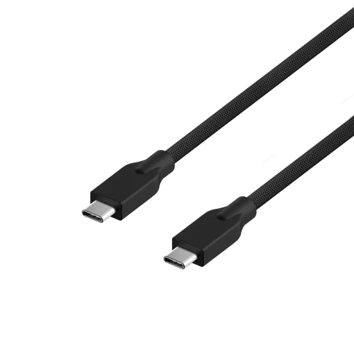 Cod. C:255 Cable carga rápida Genius USB-C a USB-C ACC-C2CC-3A / QC3.0 3A / 1.5 m. / 5 Gbps / Nailon trenzado