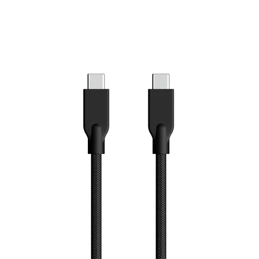 Cod. C:255 Cable carga rápida Genius USB-C a USB-C ACC-C2CC-3A / QC3.0 3A / 1.5 m. / 5 Gbps / Nailon trenzado