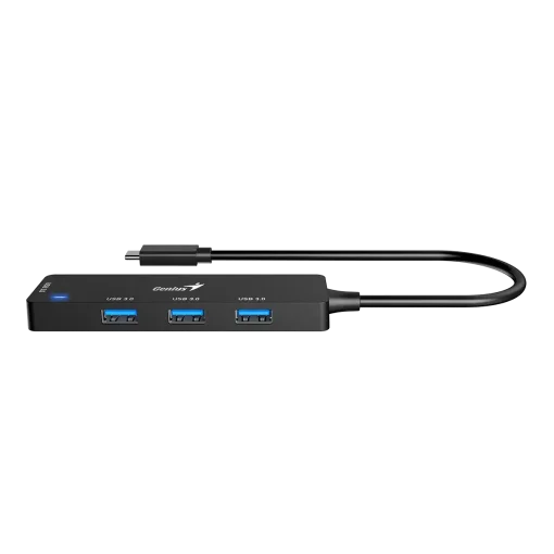 Cod. B:372 Hub Genius UH-400 USB-C a USB-A 3.0 de 4 Puertos 5Gbps / Compatible: Windows®, Mac OS, Android, Apple IOS / Plug &amp; play