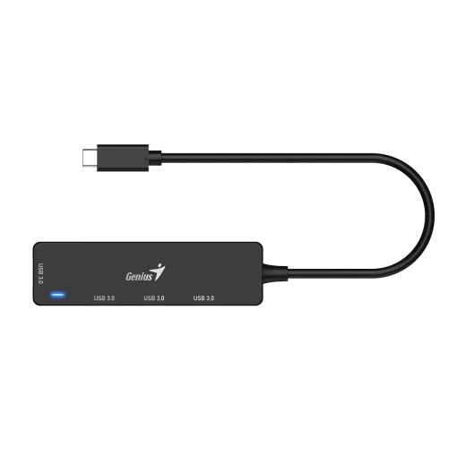 Cod. B:372 Hub Genius UH-400 USB-C a USB-A 3.0 de 4 Puertos 5Gbps / Compatible: Windows®, Mac OS, Android, Apple IOS / Plug &amp; play