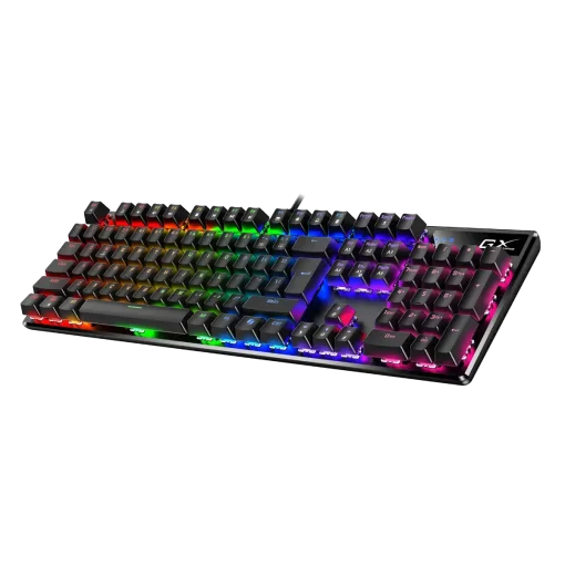 Cod. 289 Teclado Mecánico Genius GX Scorpion K12 / iluminación RGB / Switch Marron / AI Copilot / teclas completas anti-ghosting / 12 teclas FN P/acceso rápido / Español USB, Wired 1.8m Negro