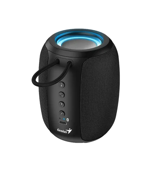 Cod. G:242 Parlante Bluetooth Genius SP-915BT / 5W RMS / LED-RGB / Micrófono incorporado / USB-C, Bat.1200mAh (Hasta 6H reproducción)