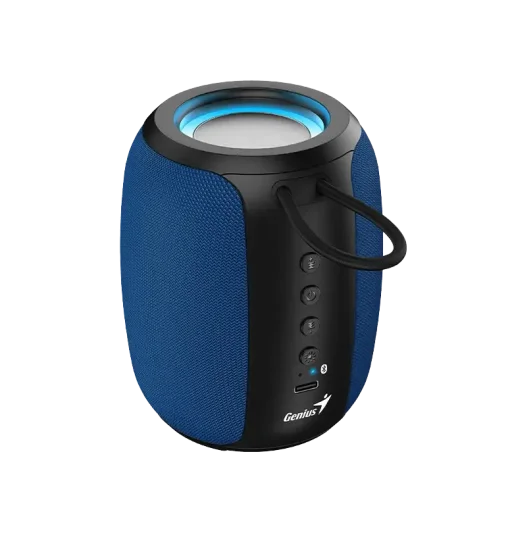 Cod. G:243 Parlante Bluetooth Genius SP-915BT / 5W RMS / LED-RGB / Micrófono incorporado / USB-C, Bat.1200mAh (Hasta 6H reproducción)