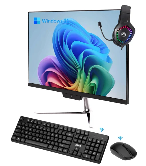 Cod. 209 Computador AIO ENV / AMD Ryzen™ 5 3500U / 16GB / 512GB SSD / 23.8&quot; FHD / Wi-Fi AC + BT / Windows 11 Home / Incl. Kit Marvo WS005 Teclado + Mouse (Inalámbricos) + Headphone Stereo H8360
