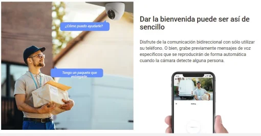 Cod. 322 Cámara Smart EZVIZ H4 Domo 3MP 2K / Visión Nocturna a Color / Detección personas/vehículos (tecnología IA) / Sirena y luz estroboscópica / Alertas personalizadas / Audio bidireccional / Almacenamiento MicroSD (hasta 512GB) / Certificación IP67 (D