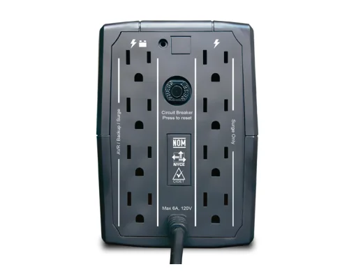 Cod. 028 UPS CDP R-UPR508 Interactivo / 8 tomas NEMA 5-15R ( 4 respaldo batería + 4 supresión de picos) / 500VA/250W, 120Vca / 10 min. aprox.