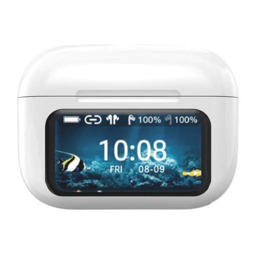 Cod. B:111 Audifonos Xtrike Me WS-014 TWS / BT 5.3 / Base de carga con Pantalla táctil LED Control (gestión intuitiva), Bat. 300mAh, USB-C / Touch