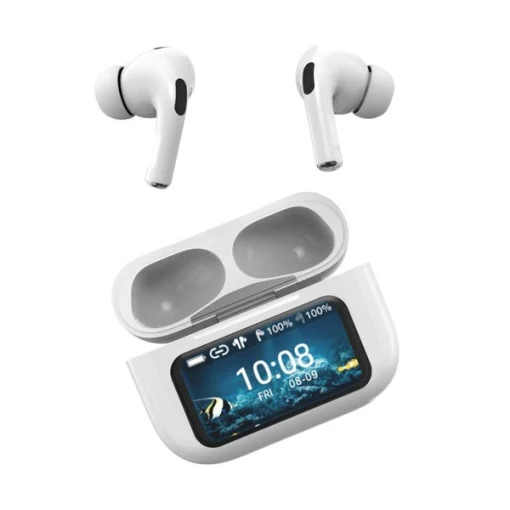 Cod. B:111 Audifonos Xtrike Me WS-014 TWS / BT 5.3 / Base de carga con Pantalla táctil LED Control (gestión intuitiva), Bat. 300mAh, USB-C / Touch