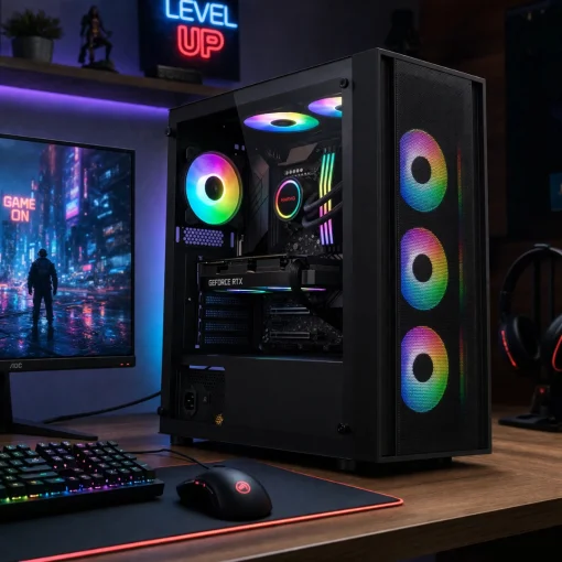 Cod. 404 Case Gaming MARVO Tazos 130 (CA-123/Negro) / Panel frontal Mesh / Tapa lateral vidrio templado / admite: VGA 335mm &amp; soporta hasta 8 fans / USB3.0 + 2*USB2.0 / Audio HD