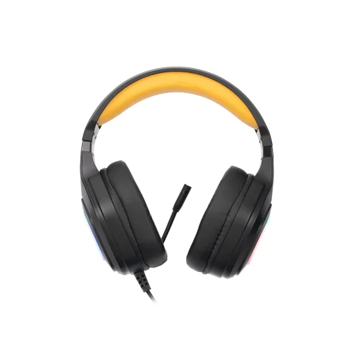 Cod. 124 Headphone MARVO Pulz 80 (HG9084) / 50mm (est&eacute;reo potente) / Luces RGB / Mic. omnidireccional extra&iacute;ble / Multiplataforma 1*jack 3.5mm + adaptador a 2 jack + USB(LuzLED) / Compatible: PS4, PS5, Xbox One, PC, Android, macOS e iOS