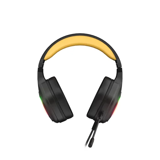 Cod. 124 Headphone MARVO Pulz 80 (HG9084) / 50mm (est&eacute;reo potente) / Luces RGB / Mic. omnidireccional extra&iacute;ble / Multiplataforma 1*jack 3.5mm + adaptador a 2 jack + USB(LuzLED) / Compatible: PS4, PS5, Xbox One, PC, Android, macOS e iOS