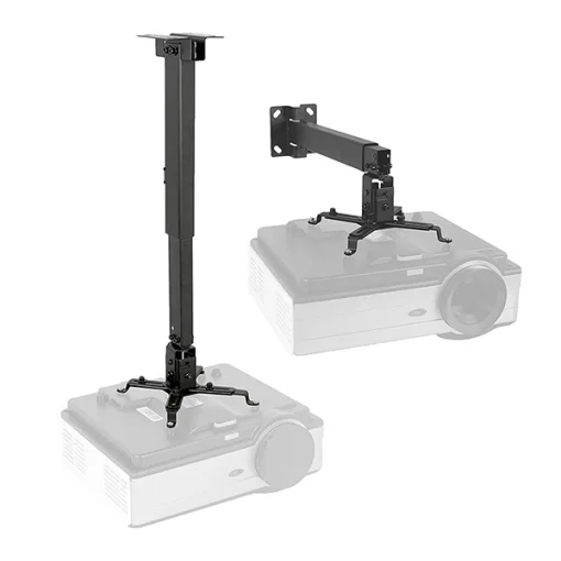 Cod. 991 Soporte para Proyector (pared o techo) / compatibilidad universal / Ajustable altura / Material acero>